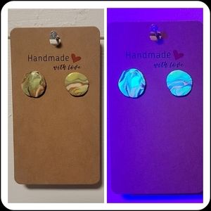 "Ugly Sweater" UV Reactive Handmade Earrings